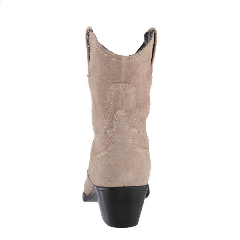 All Saints Shira Suede Western Boots in Stone 40/10 - Picture 4 of 8